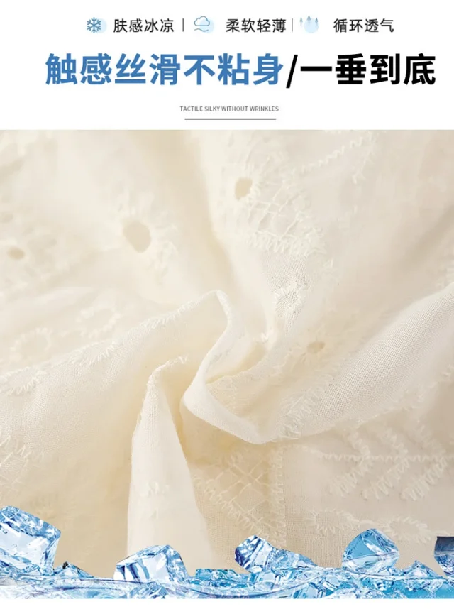 Women's Summer Thin High - End Lace Cropped Pants Detail
