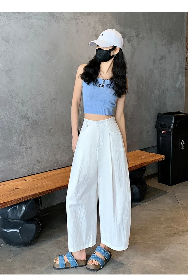 Vintage Tencel Cotton Wide-Leg Balloon Pants Detail