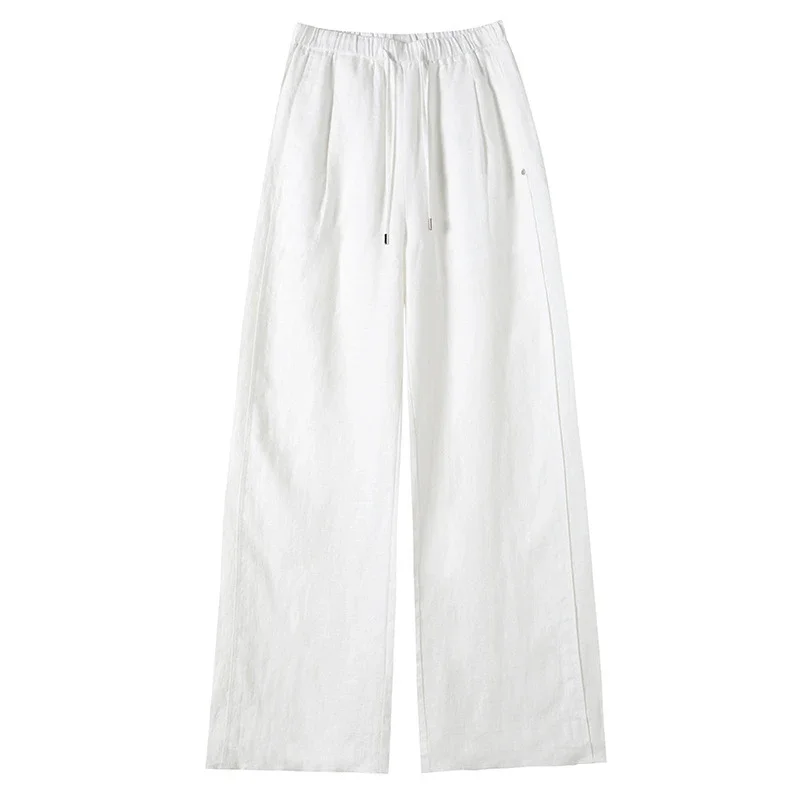 Ladies' Lyocell-Linen Wide-Leg Pants