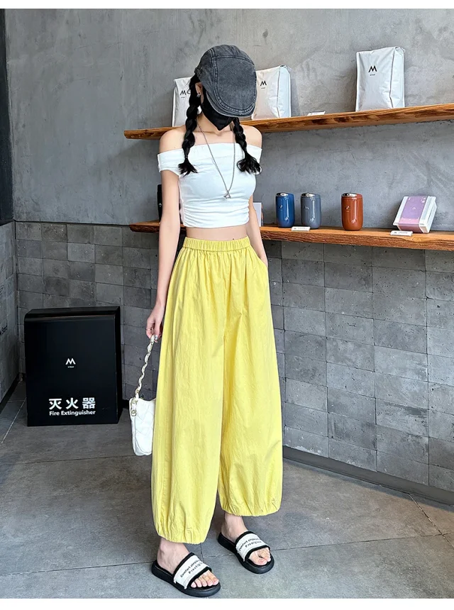 Korean Style Summer Balloon Pants for Women Detail