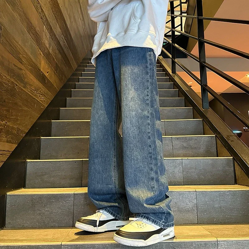 Hip Hop Men's Retro Wide - leg Denim