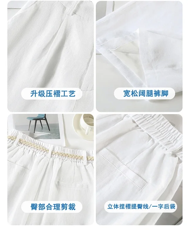 Lyocell Linen Shorts for Women Detail