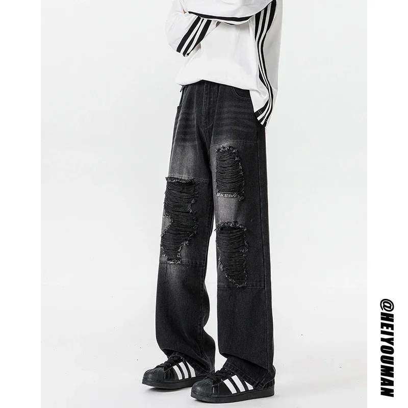 Men's Streetwear Ripped Jeans