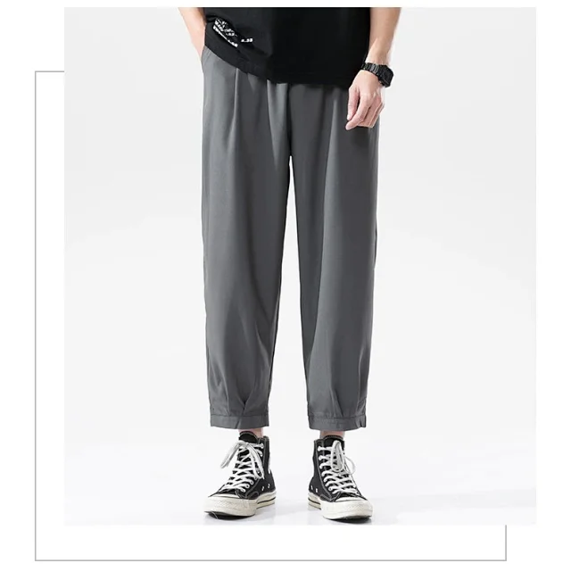 Men's Straight Ice Silk Summer Pants Detail