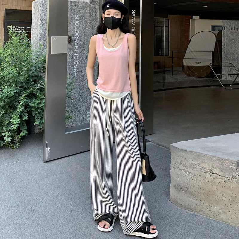 Women's 2025 High-Waist Loose Wide-Leg Pants