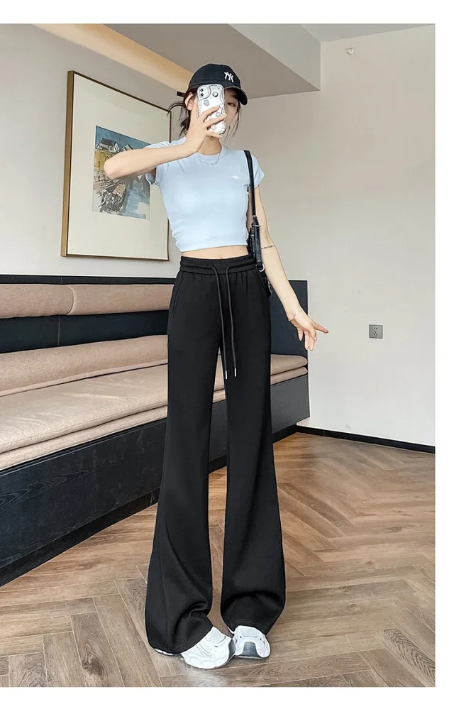 2025 Summer Ice Silk Flared Yoga Pants for Women Detail