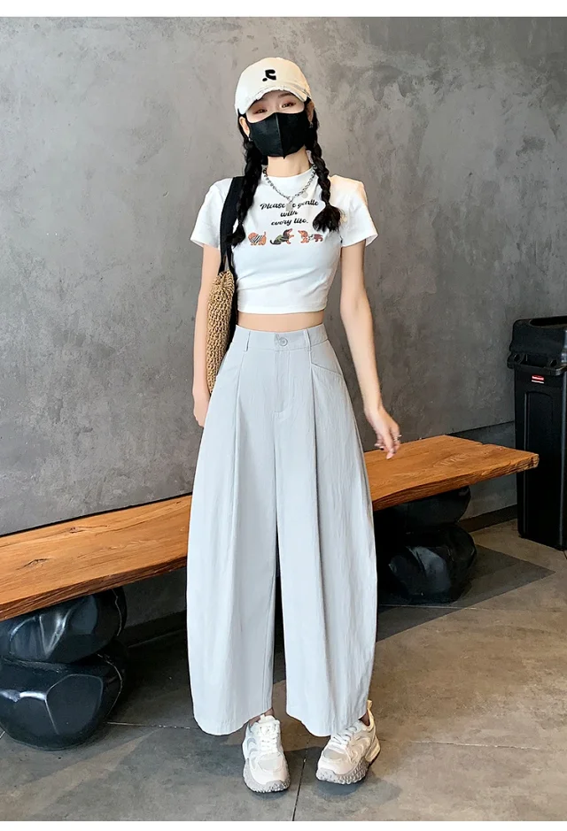 Vintage Tencel Cotton Wide-Leg Balloon Pants Detail