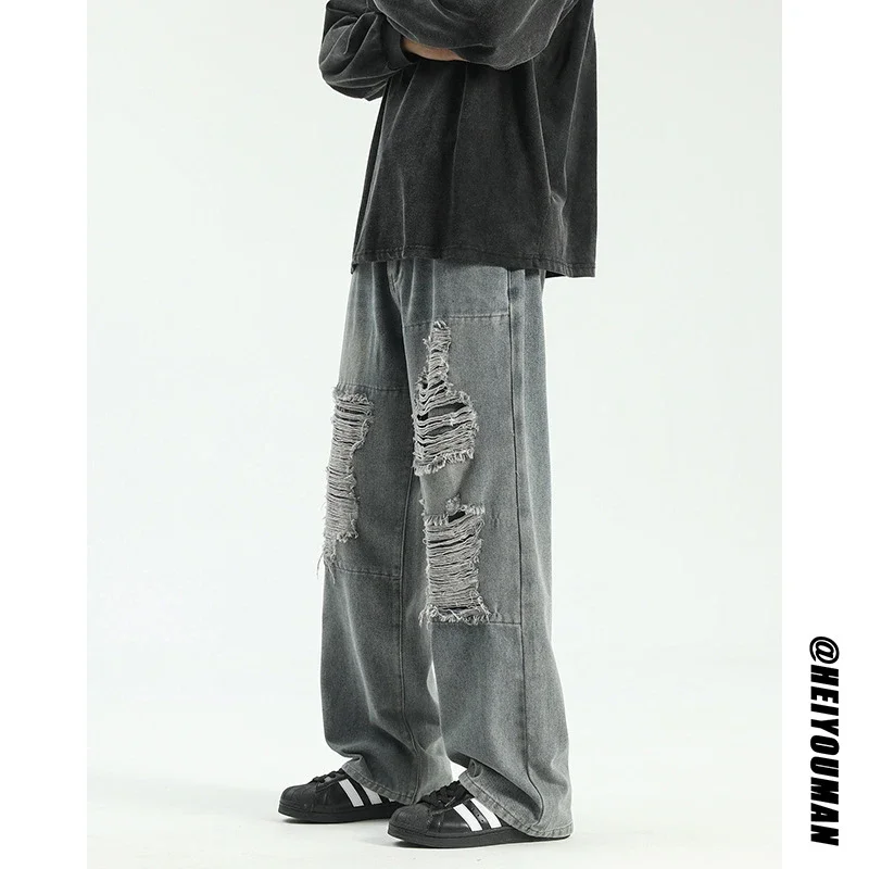 Men's Streetwear Ripped Jeans