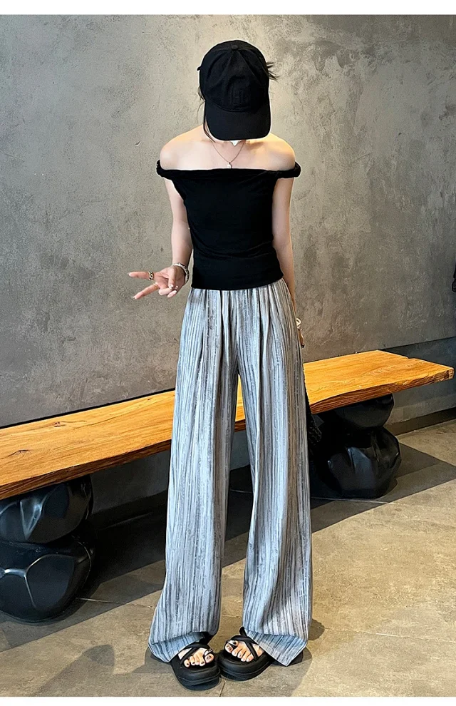 2025 Summer Tie - Dye Wide - Leg Pants Detail