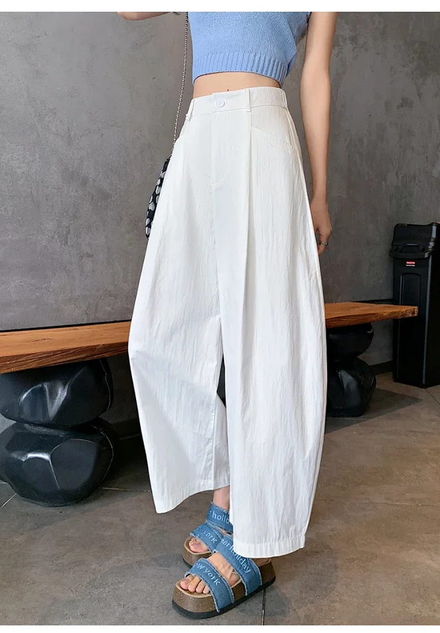 Vintage Tencel Cotton Wide-Leg Balloon Pants Detail