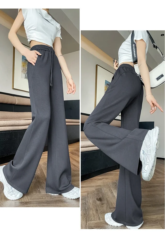 2025 Summer Ice Silk Flared Yoga Pants for Women Detail