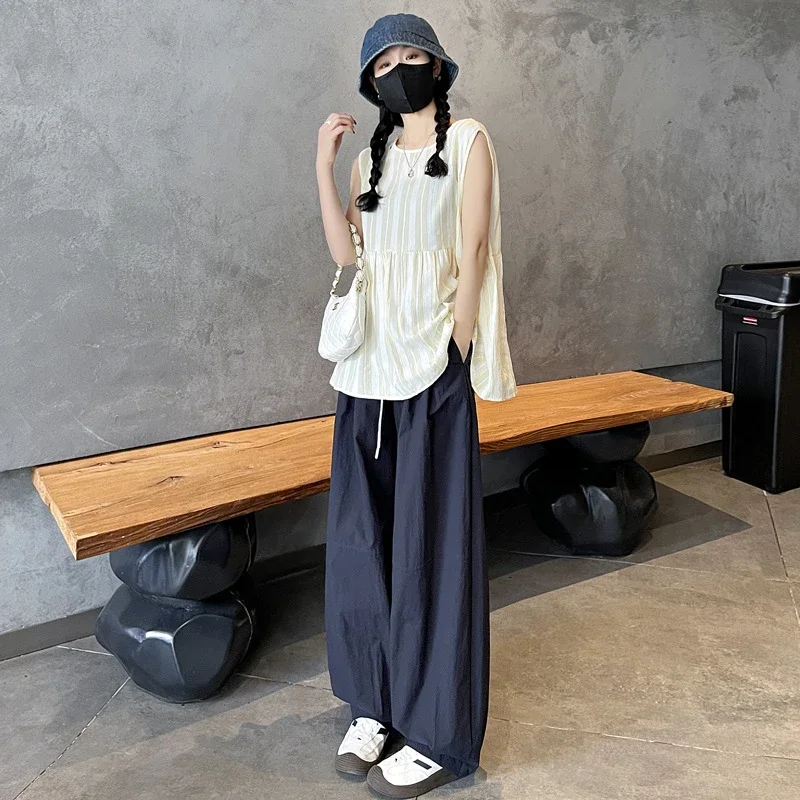 Summer Japanese Style Ice Silk Balloon Pants