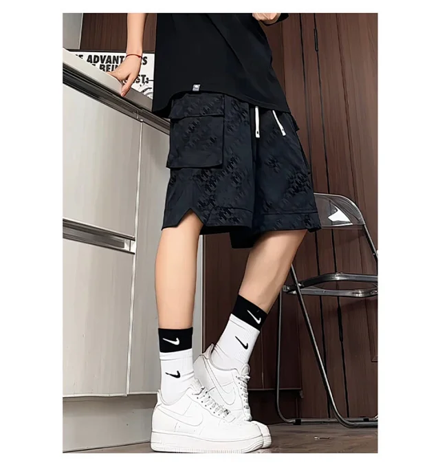 Men's Summer Printed Cargo Shorts Detail