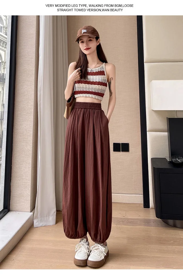 Women's Ice Silk Sports Pants 2025 Summer Detail