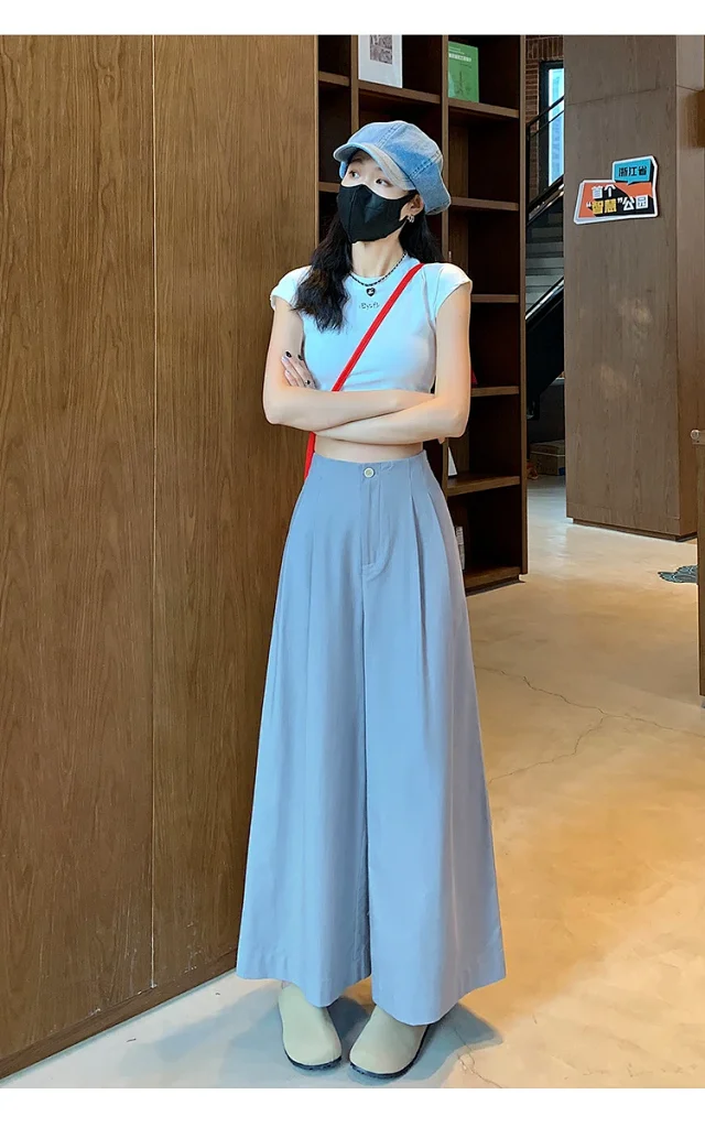 2025 Summer Tencel Wide - leg Pants for Women Detail