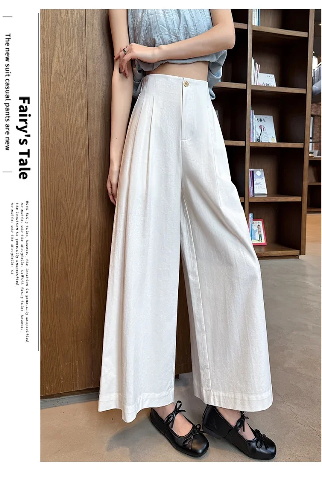 2025 Summer Tencel Wide - leg Pants for Women Detail