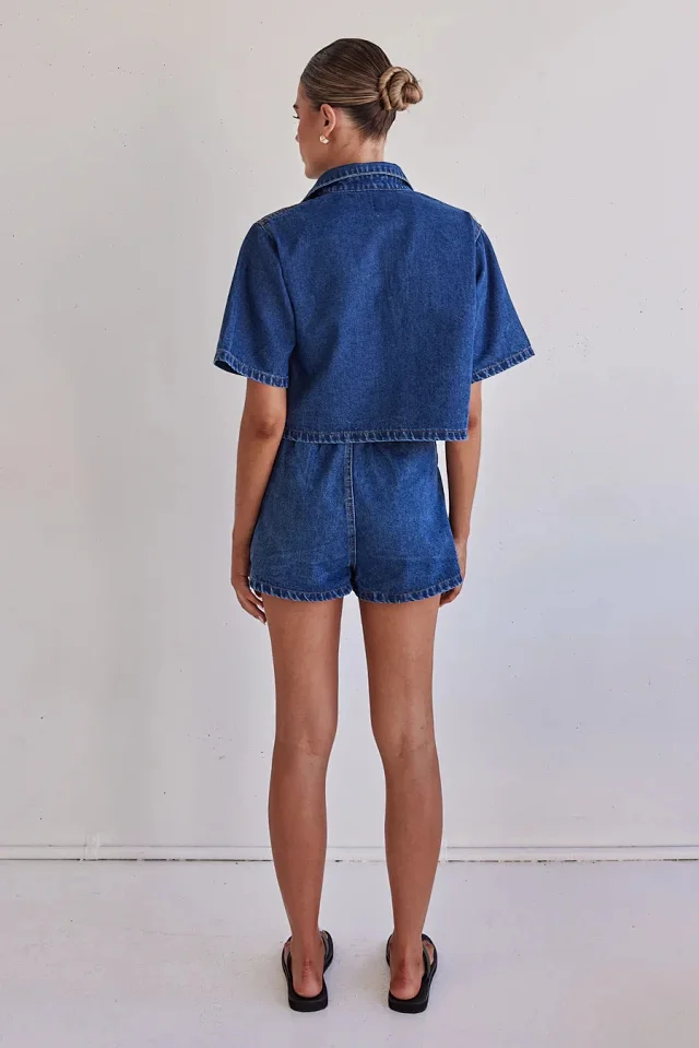 2025 Trendy Western Workwear Denim Set Detail