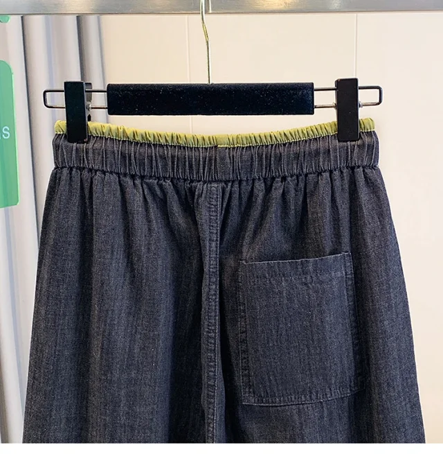 Loose Linen Granny Pants for Summer Detail