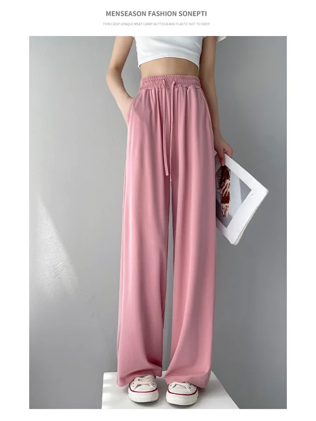 2025 Summer Cuam Silk Wide - Leg Pants Detail
