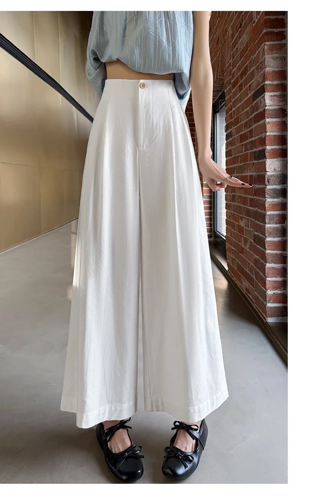 2025 Summer Tencel Wide - leg Pants for Women Detail