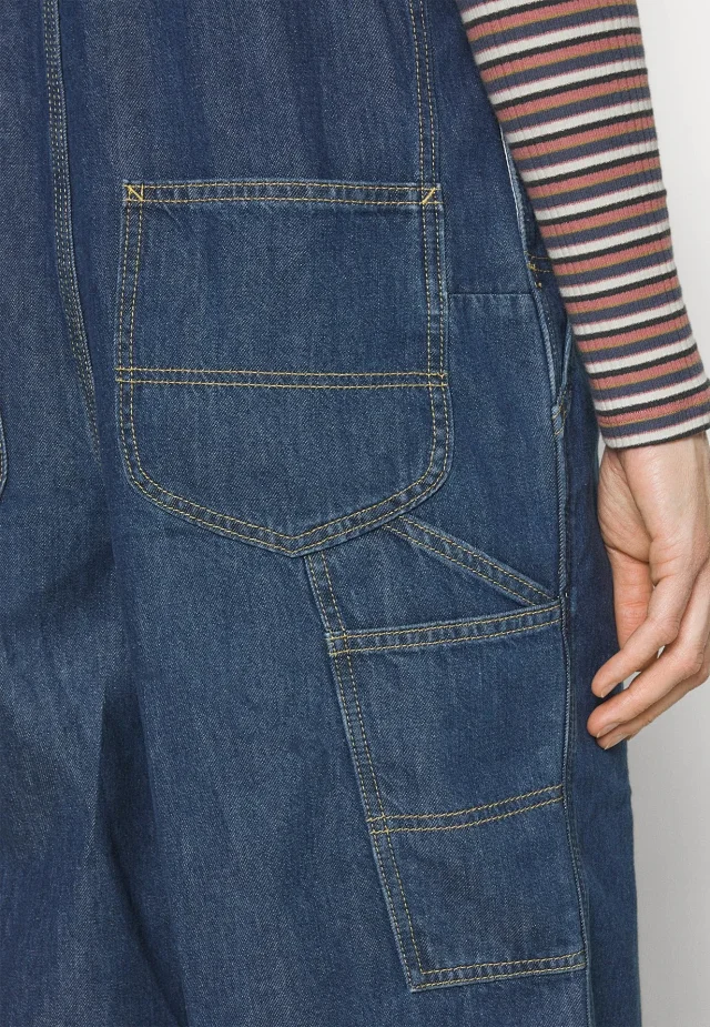 Stylish Loose Denim Overalls for Women Detail