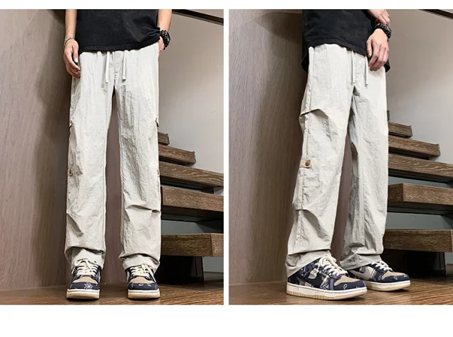 Men's Summer Retro Work Pants Detail