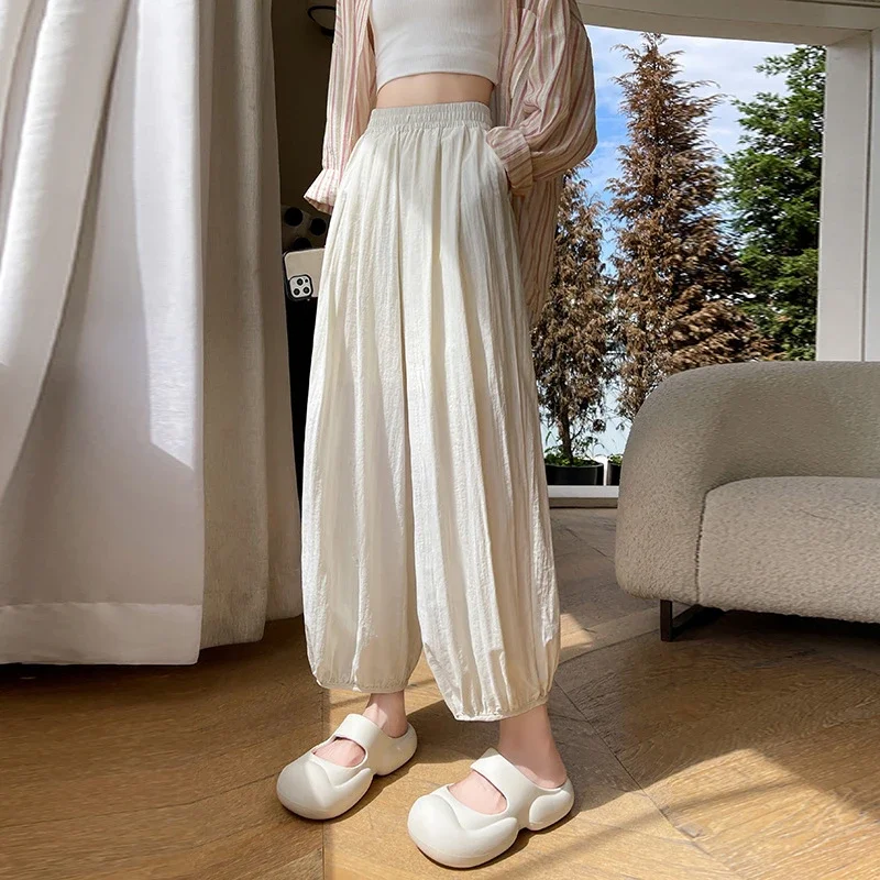 Women's Ice Silk Sports Pants 2025 Summer