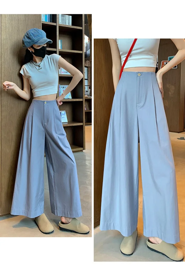 2025 Summer Tencel Wide - leg Pants for Women Detail