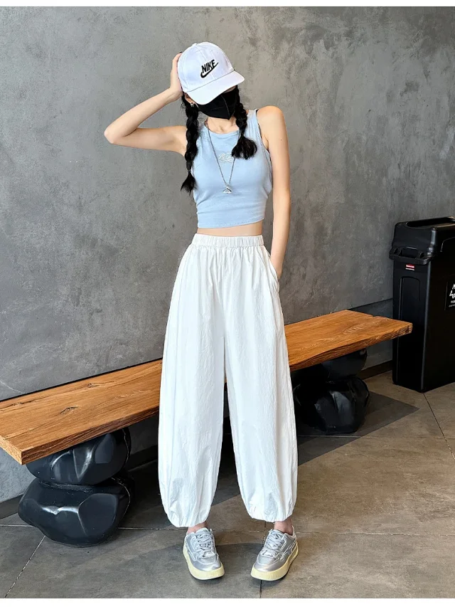 Korean Style Summer Balloon Pants for Women Detail