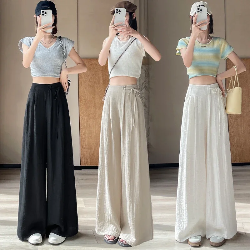Women's Summer Linen Wide-leg Pants