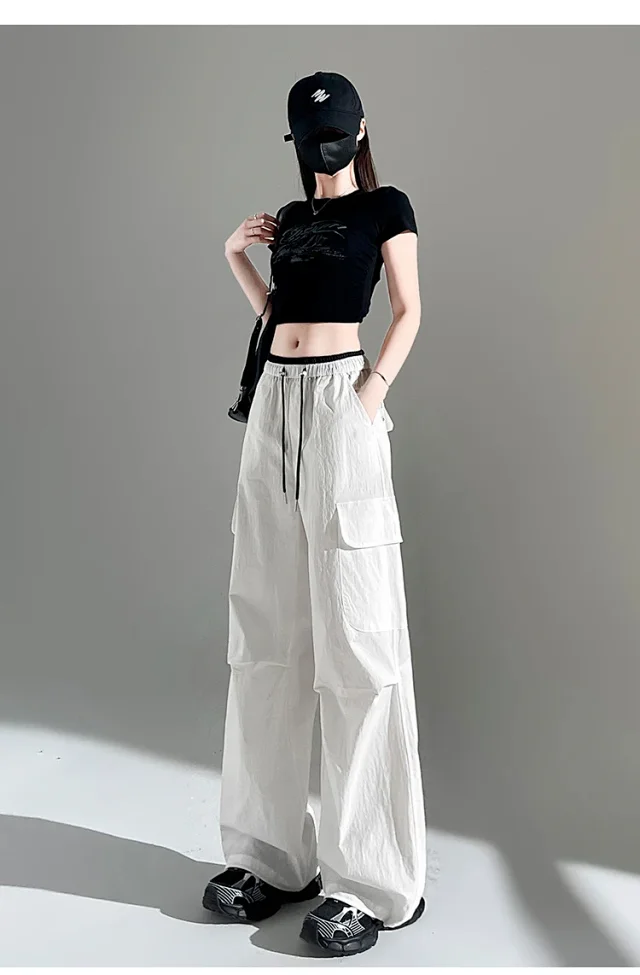 Women's 2025 Summer Thin High-waist Cargo Pants Detail
