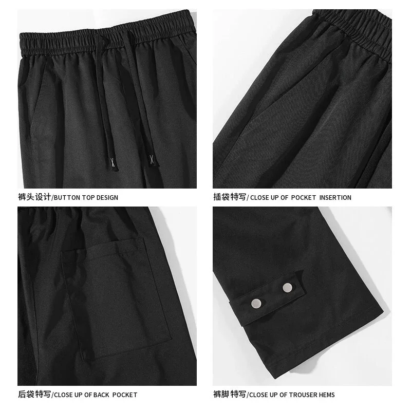 Korean Style Men's Micro Flare Cargo Pants