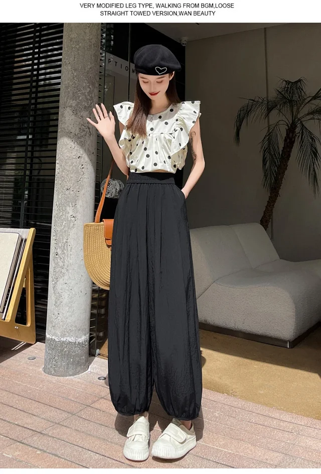 Women's Ice Silk Sports Pants 2025 Summer Detail