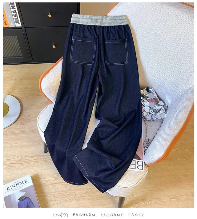 2025 Summer Tencel High-Waist Wide-Leg Pants Detail