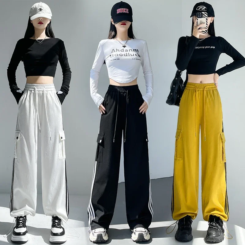 Women's Wide-Leg Cargo Pants 2025 Fall