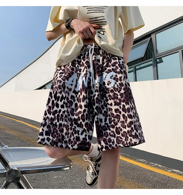 Men's Leopard Beach Shorts Detail