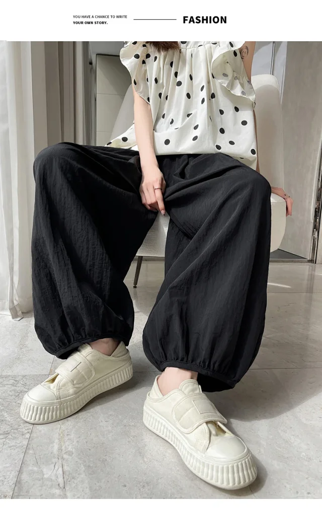 Women's Ice Silk Sports Pants 2025 Summer Detail