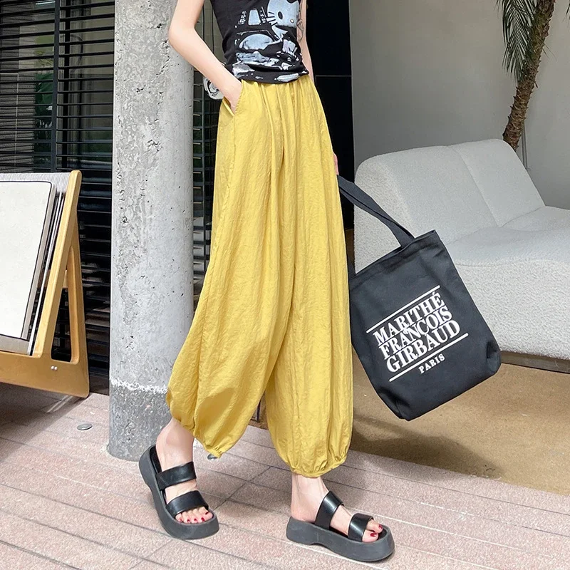 Women's Ice Silk Sports Pants 2025 Summer