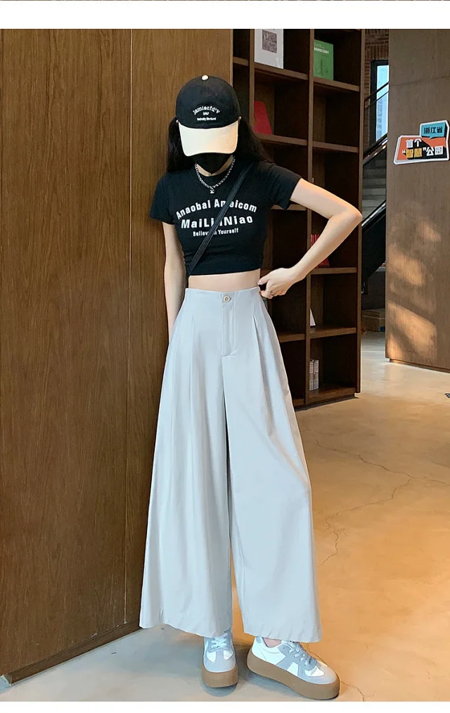 2025 Summer Tencel Wide - leg Pants for Women Detail