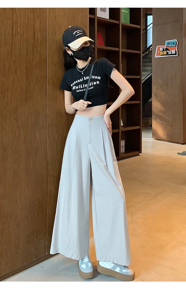 2025 Summer Tencel Wide - leg Pants for Women Detail
