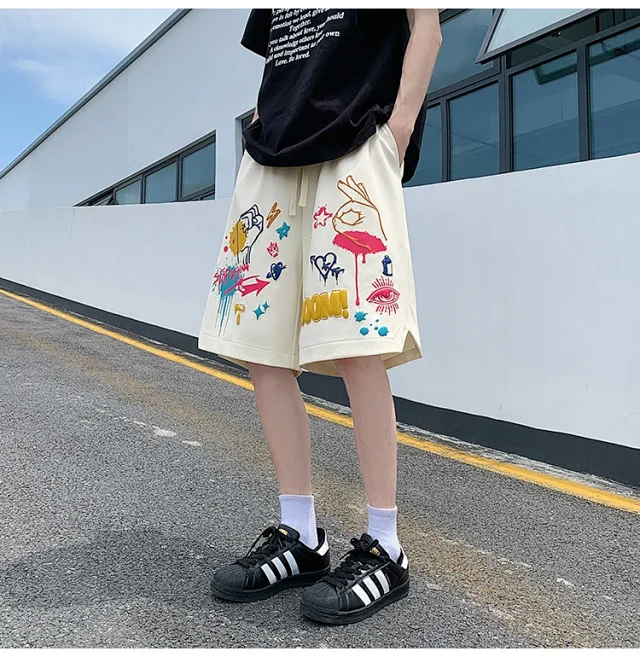 Men's Foam Print Sport Shorts Detail