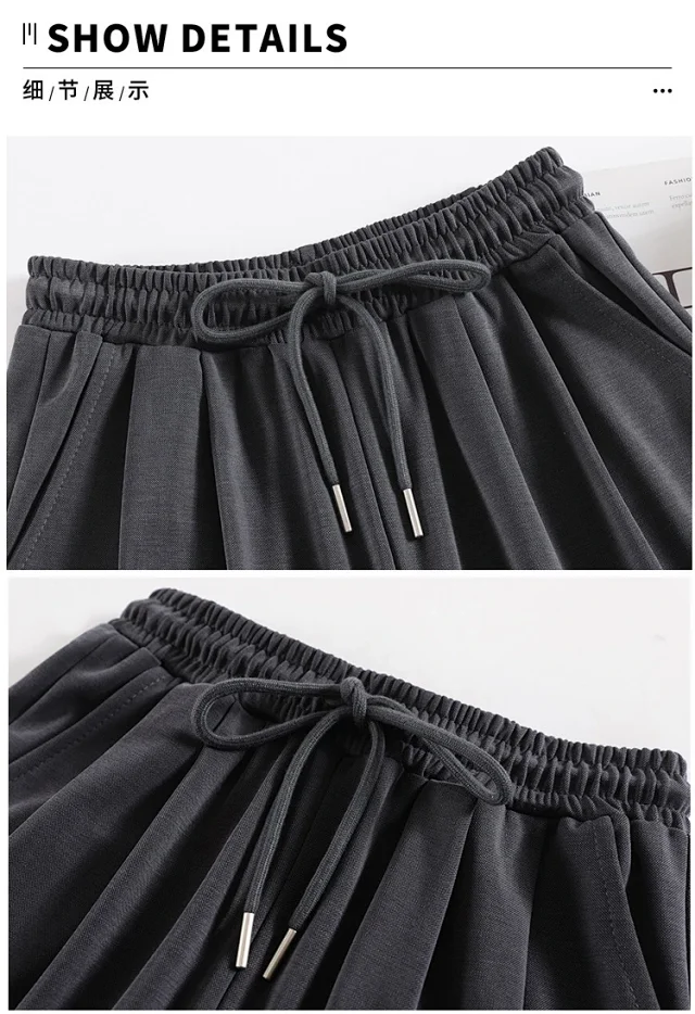 Women's Cupro Wide - Leg Pants 2025 Summer New Detail