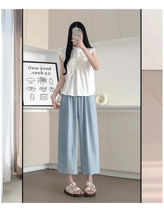 2025 New Women's Summer Milk Fleece Yamamoto Pants Detail