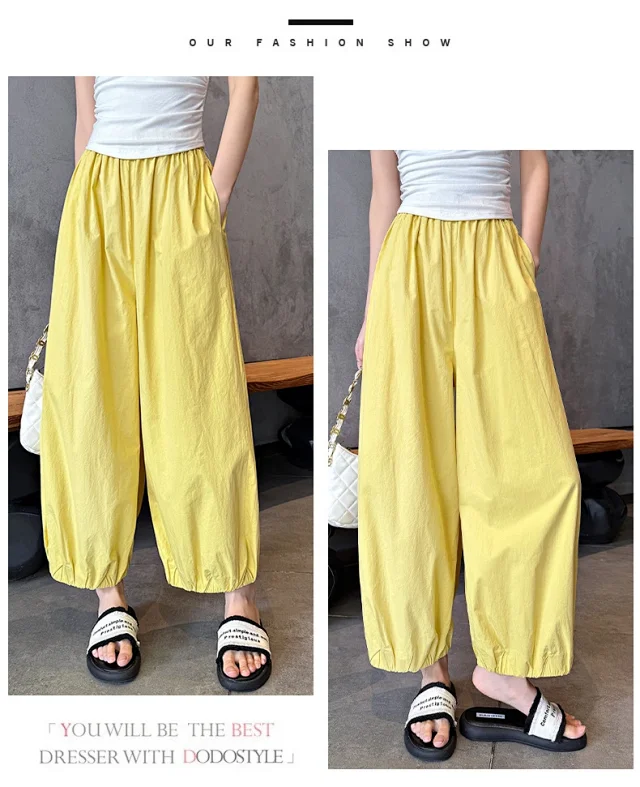 Korean Style Summer Balloon Pants for Women Detail