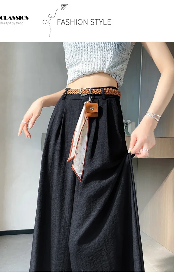 2025 Summer Linen Cropped Trousers Detail
