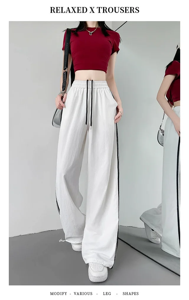 Women's Summer Ice Silk Quick-Dry Wide-Leg Pants Detail