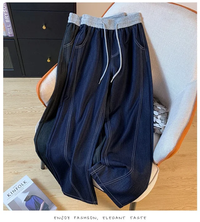 2025 Summer Tencel High-Waist Wide-Leg Pants Detail