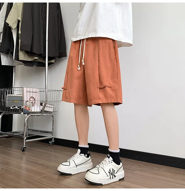 Vintage Men's Chinese Button Shorts Detail