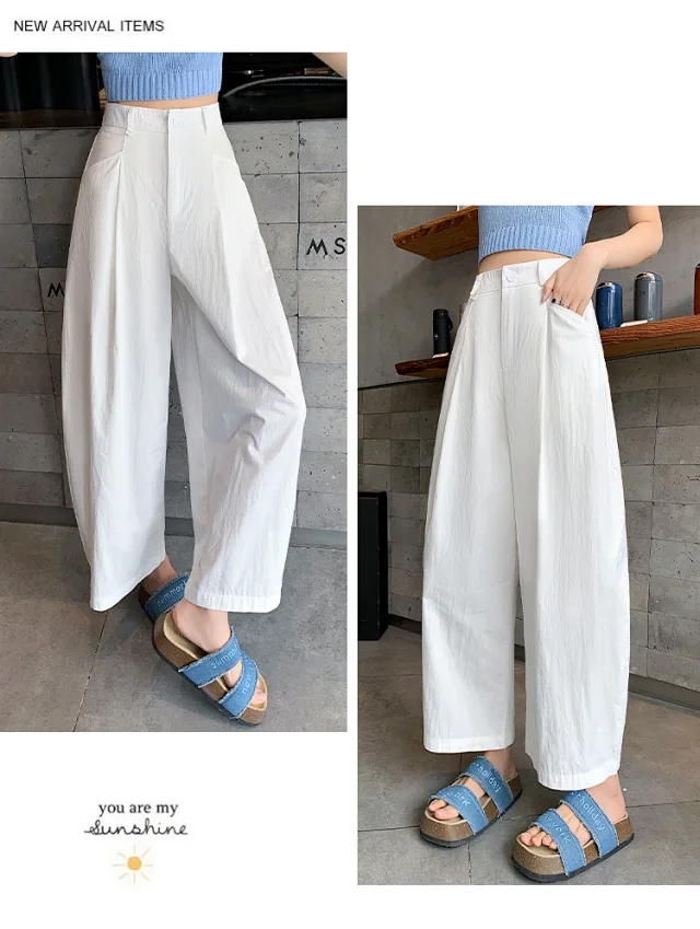 Vintage Tencel Cotton Wide-Leg Balloon Pants Detail