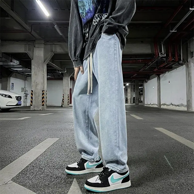 Men's Retro High-Street Straight Jeans